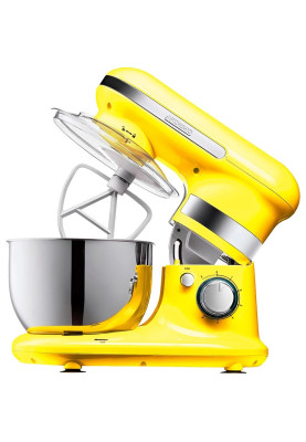 Планетарний міксер Ardesto KSTM-8044, Yellow, 800W, 6 швидкостей, чаша 4 л, вінчик, А-подібна насадка, насадка для змішування