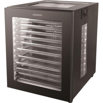 Сушарка овочів та фруктів Ardesto FDB-1242, Black, 820W, 12 лотків, таймер, діапазон температур 35-70 °C