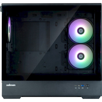 Корпус Zalman P30 V2, Black, Mini Tower, без БЖ, для Micro ATX / Mini ITX, 1xType-C / 1xUSB 3.0, макс. CPU - 173 мм / VGA - 420 мм, 3x120 мм ARGB, бічна та передня панелі із загартованого скла