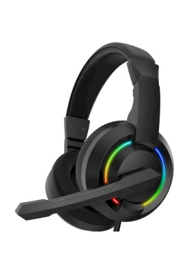 Навушники GamePro HS299, Black, RGB підсвічування, Mini jack, USB, мікрофон, 32 Ом, 98 дБ, кабель 2 м