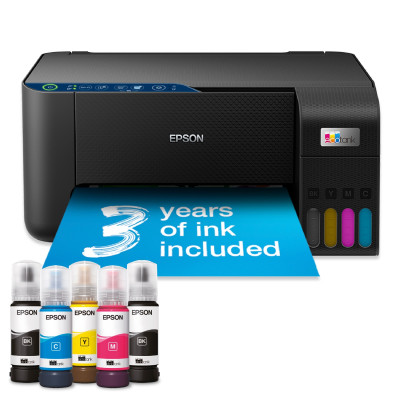 БФП струменевий колірний A4 Epson L3271, Black, WiFi, 5760х1440 dpi, до 33/15 стор/хв, USB, вбудовані СБПЧ, чорнило Epson 103 (C11CJ67435)