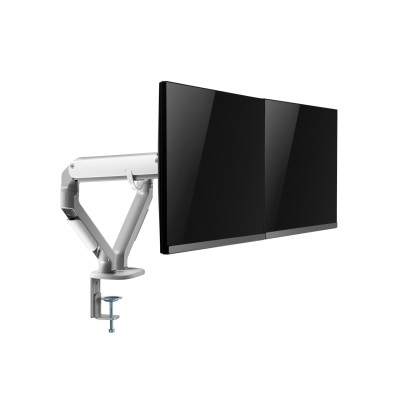 Кронштейн настільний для монітора 17-32" OfficePro MA422S, Silver, для двох екранів, VESA 100x100 мм/75x75 мм, регулювання (повороту, нахилу), навантаження до 9 кг
