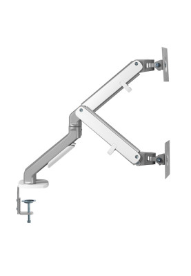 Кронштейн настільний для монітора 17-32" OfficePro MA422S, Silver, для двох екранів, VESA 100x100 мм/75x75 мм, регулювання (повороту, нахилу), навантаження до 9 кг