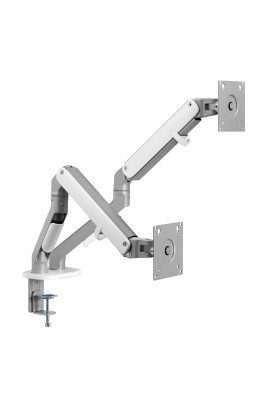 Кронштейн настільний для монітора 17-32" OfficePro MA422S, Silver, для двох екранів, VESA 100x100 мм/75x75 мм, регулювання (повороту, нахилу), навантаження до 9 кг