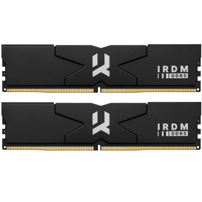 Пам'ять 16Gb x 2 (32Gb Kit) DDR5, 6000 MHz, Goodram IRDM, Black, 36-40-40, 1.35V, з радіатором (IR-6000D564L36S/32GDC)