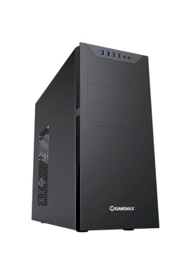 Корпус GameMax MT833-2U3 Black, без БЖ, Miditower, ATX/MicroATX/Mini-ITX, 2хUSB 3.0,2хUSB 2.0, 441х185х420 мм, 0.5мм (MT833-2U3)