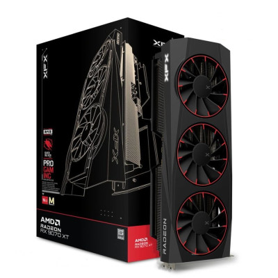 Відеокарта Radeon RX 9070 XT, XFX, Quicksilver Magnetic Air Edition, 16Gb GDDR6, 256-bit, HDMI/3xDP, 2970/20000 MHz, 2x8-pin (RX-97TMAQKB9)