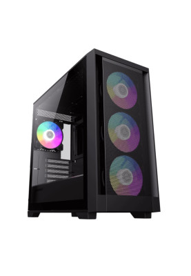 Корпус GameMax Defender MB, Black, без БЖ, Mid Tower, для MicroATX / Mini-ITX, 1xUSB 3.0 / 2xUSB 2.0, макс. CPU - 165 мм / VGA - 410 мм, 4x120 мм ARGB, бічна панель із загартованого скла