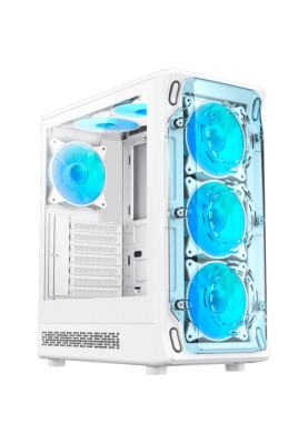 Корпус GameMax Starlight 2 AW, White, без БЖ, Mid Tower, для ATX / MicroATX / Mini-ITX, 1xType-C / 1xUSB 3.0 / 1xUSB 2.0, макс. CPU - 155 мм / VGA - 330 мм, 6x120 мм ARGB, бічна панель із загартованого скла