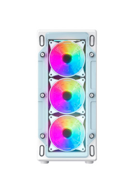 Корпус GameMax Starlight 2 AW, White, без БЖ, Mid Tower, для ATX / MicroATX / Mini-ITX, 1xType-C / 1xUSB 3.0 / 1xUSB 2.0, макс. CPU - 155 мм / VGA - 330 мм, 6x120 мм ARGB, бічна панель із загартованого скла