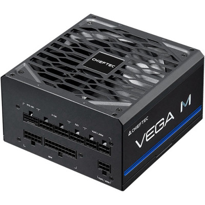 Блок живлення 750 Вт, Chieftec VEGA M, Black, модульний, 80+ Gold, 135 мм FDB, 3xMolex/6xSATA/1x16-pin/4x6+2-pin/2x4+4-pin/1x20+4-pin, захист AFC/OPP/OTP/OVP/ 3.1 (PPG-750-C)