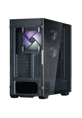 Корпус Zalman Z10 DS, Black, Mid Tower, без БП, для ATX / Micro ATX / Mini ITX, 1xType-C / 2xUSB 3.0, макс. CPU - 173 мм / VGA - 395 мм, 1x120 мм ARGB / 2x120 мм, 15.6" LCD екран (1920x1080), бічна панель із загартованого скла