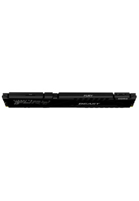 Пам'ять 8Gb DDR5, 6000 MHz, Kingston Fury Beast, Black, 30-36-36, 1.4V, з радіатором, EXPO (KF560C30BBE-8)