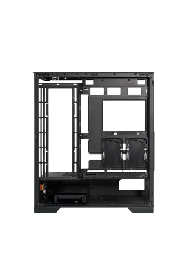 Корпус ALmordor QX25A LCD Black, без БЖ, для ATX/MicroATX/Mini ITX, 1xUSB-С, 2xUSB-A 3.0, макс. CPU - 160 мм / VGA - 410 мм / PSU - 180 мм, скляні ліва та лицева панелі, LCD-екран 6.2" (ALQX25ABK_LCD)
