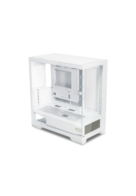 Корпус ALmordor QX25M LCD White, без БЖ, для MicroATX/Mini ITX, 1xUSB-С, 2xUSB-A 3.0, макс. CPU - 160 мм / VGA - 410 мм / PSU - 180 мм, скляні ліва та лицева панелі, LCD-екран 6.2" (ALQX25MWH_LCD)