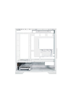 Корпус ALmordor QX25M LCD White, без БЖ, для MicroATX/Mini ITX, 1xUSB-С, 2xUSB-A 3.0, макс. CPU - 160 мм / VGA - 410 мм / PSU - 180 мм, скляні ліва та лицева панелі, LCD-екран 6.2" (ALQX25MWH_LCD)