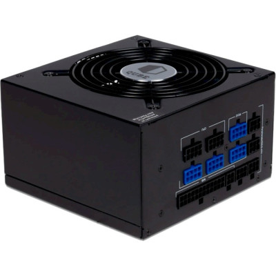 Блок живлення 850 Вт, Qube, модульний, 80+ Gold, 14 см, Active PFC, 3xMolex / 6xSATA / 4x6+2-pin / 2x4+4-pin / 1x20+4-pin, SCP/OVP/OCP/UVP/OTP, Bulk (QBF-HPE-850GD-12C)