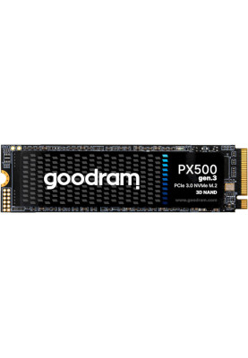 Твердотільний накопичувач SSD 256Gb, Goodram PX500 (Gen.3), PCI-E 3.0 x4, M.2 2280, 3D TLC, 3200/1300 МБ/с (SSDPR-PX500-256-80-G3)