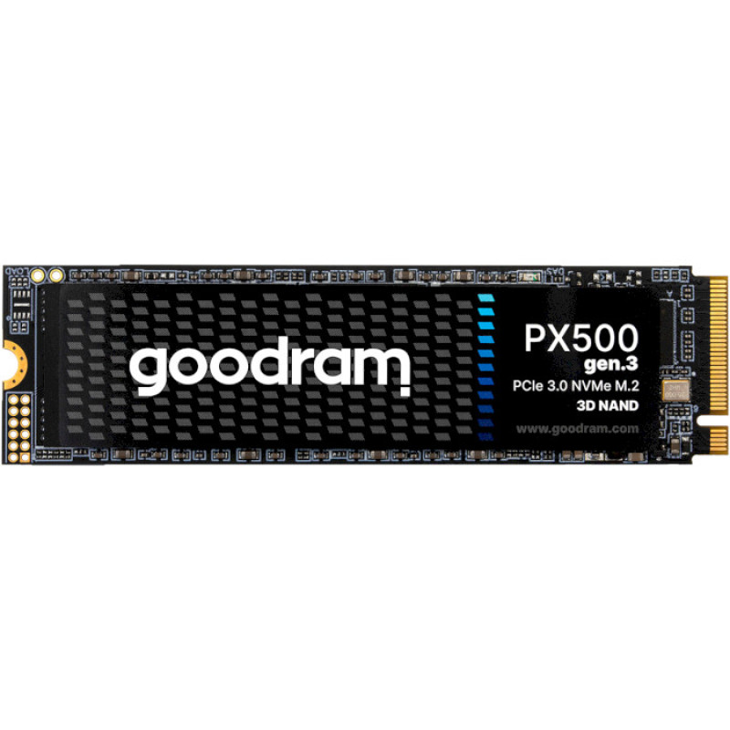 Твердотільний накопичувач SSD 256Gb, Goodram PX500 (Gen.3), PCI-E 3.0 x4, M.2 2280, 3D TLC, 3200/1300 МБ/с (SSDPR-PX500-256-80-G3)