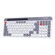 Клавіатура бездротова Maxxter KBW-02G-UA, White/Grey, USB 2.4GHz