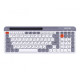 Клавіатура бездротова Maxxter KBW-02G-UA, White/Grey, USB 2.4GHz