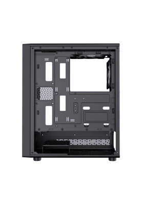 Корпус GameMax Storm 2 AB, Black, без БЖ, Midi Tower, ATX / Micro ATX / Mini-ITX, 1xType-C / 1xUSB 3.0 / 1xUSB 2.0, макс. CPU - 155 мм / VGA - 330 мм, 6x120 мм Blue LED, бічна панель із загартованого скла, хаб Fan x6