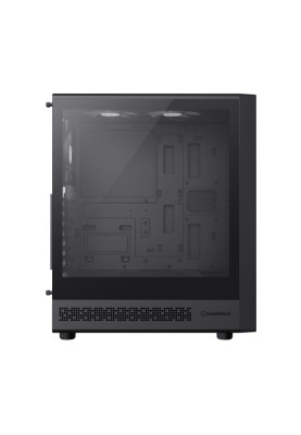 Корпус GameMax Storm 2 AB, Black, без БЖ, Midi Tower, ATX / Micro ATX / Mini-ITX, 1xType-C / 1xUSB 3.0 / 1xUSB 2.0, макс. CPU - 155 мм / VGA - 330 мм, 6x120 мм Blue LED, бічна панель із загартованого скла, хаб Fan x6