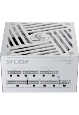 Блок живлення 850 Вт, Seasonic Focus GX ATX 3.1, White, модульний, 80+ Gold, Active PFC, 13.5 см FDB, 3xMolex / 8xSATA / 1x16-pin / 3x6+2-pin / 2x4+4-pin / 20+4-pin, захист OPP/OVP/UVP/OCP/OTP/SCP (FOCUS-GX-850-ATX31-WHITE)