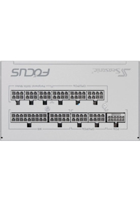Блок живлення 850 Вт, Seasonic Focus GX ATX 3.1, White, модульний, 80+ Gold, Active PFC, 13.5 см FDB, 3xMolex / 8xSATA / 1x16-pin / 3x6+2-pin / 2x4+4-pin / 20+4-pin, захист OPP/OVP/UVP/OCP/OTP/SCP (FOCUS-GX-850-ATX31-WHITE)