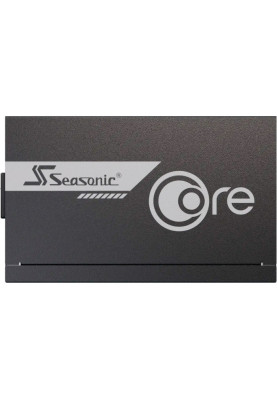Блок живлення 850 Вт, Seasonic Core GX ATX 3.1, Black, модульний, 80+ Gold, Active PFC, 12 см HDB, 3xMolex / 6xSATA / 1x16-pin / 3x6+2-pin / 2x4+4-pin / 20+4-pin, защита OCP/OPP/OTP/OVP/SCP/UVP (CORE GX-850-ATX3)