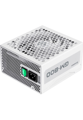 Блок живлення 800 Вт, GameMax GM-800, White, напівмодульний, 80+ Bronze, Active PFC, 14 см, 3xMolex / 6xSATA / 2x6+2-pin / 1x4+4-pin / 1x20+4-pin, захист OVP / UVP / OCP / OLP / OPP / SCP