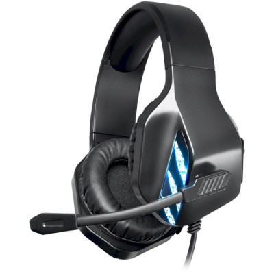 Навушники Defender Rival, Black, 2хMini jack+USB, поворотний мікрофон, 16 Ом, 100 дБ, RGB підсвічування, кабель 2.2 м (64565)