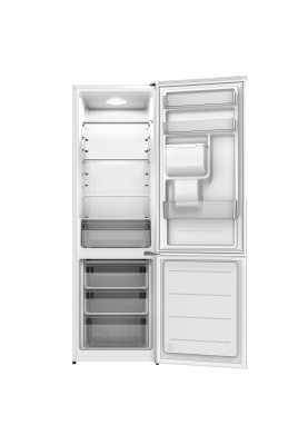 Холодильник Edler ED-359DDW, White, двокамерний, з нижньою мор. камерою, диспенсер для води, загальний об'єм 273L, корисний об'єм 202L/71L, електронне керування, A+, 178x55x58см