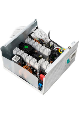 Блок живлення 750 Вт, Deepcool PL750D, White, 80+ Bronze, Active PFC, 12 см HYB, 2xMolex / 6xSATA / 1x16-pin / 3x6+2-pin / 2x4+4-pin / 1x20+4-pin, захист OPP/OVP/SCP/OTP/OCP/UVP/SIP/NLO, ATX12V V3.0 (R-PL750D-FC0W-EU-V2)