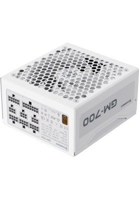 Блок живлення 700 Вт, GameMax GM-700, White, напівмодульний, 80+ Bronze, Active PFC, 14 см, 3xMolex / 6xSATA / 2x6+2-pin / 1x4+4-pin / 1x20+4-pin, захист OVP / UVP / OCP / OLP / OPP / SCP