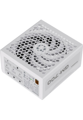Блок живлення 700 Вт, GameMax GM-700, White, напівмодульний, 80+ Bronze, Active PFC, 14 см, 3xMolex / 6xSATA / 2x6+2-pin / 1x4+4-pin / 1x20+4-pin, захист OVP / UVP / OCP / OLP / OPP / SCP