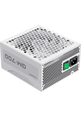 Блок живлення 700 Вт, GameMax GM-700, White, напівмодульний, 80+ Bronze, Active PFC, 14 см, 3xMolex / 6xSATA / 2x6+2-pin / 1x4+4-pin / 1x20+4-pin, захист OVP / UVP / OCP / OLP / OPP / SCP