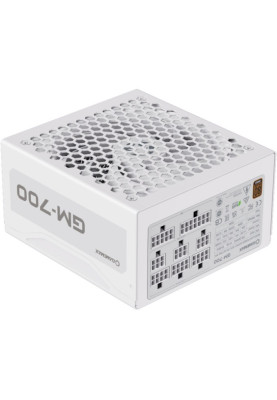 Блок живлення 700 Вт, GameMax GM-700, White, напівмодульний, 80+ Bronze, Active PFC, 14 см, 3xMolex / 6xSATA / 2x6+2-pin / 1x4+4-pin / 1x20+4-pin, захист OVP / UVP / OCP / OLP / OPP / SCP