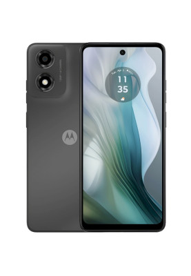 Смартфон Motorola E14, Graphite Grey, 6.56" (1612х720, 90 Гц, IPS), Unisoc Tiger T606 (8 ядер), Mali-G57 MP1, RAM 4Gb, ROM 64Gb, MicroSD (до 1 ТБ), Wi-Fi, Bluetooth 5.0, 13 Мп + 5 Мп, 5000mAh, Android 14 (PB3C0035RS)