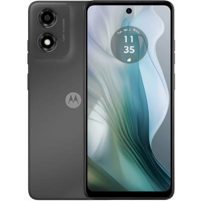 Смартфон Motorola E14, Graphite Grey, 6.56" (1612х720, 90 Гц, IPS), Unisoc Tiger T606 (8 ядер), Mali-G57 MP1, RAM 4Gb, ROM 64Gb, MicroSD (до 1 ТБ), Wi-Fi, Bluetooth 5.0, 13 Мп + 5 Мп, 5000mAh, Android 14 (PB3C0035RS)