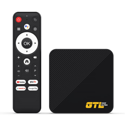 ТВ-приставка GTL Max Ultra, Black, Allwinner H313 (4 ядра), 2Gb, 16Gb, WiFi 6 / Bluetooth, RJ45, 2xUSB 2.0, microSD, Android 14, пульт ДК