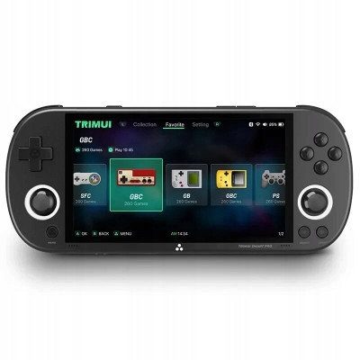 Портативна ігрова приставка Trimui Smart Pro TG5040, Black, 4.96" (1280x720, IPS), 12 емуляторів (від NES до PS1), Allwinner A133P, 1Gb LPDDR4, WiFi, Bluetooth, microSD (64Gb картка в комплекті), 5000 mAh