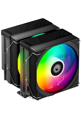 Кулер для процесора ID-Cooling FROZN A620 A620 PRO SE ARGB, 2x120 мм, 6 теплових трубок, алюміній/мідь, Intel: 1851, 1700, 1200, 115x, AMD: AM4/AM5, 300±200 ~ 2000±10% об/мин, 27.2dB(A) Max, 157х120х142 мм, 2x120mm 4-pin PWM, до 260 Вт
