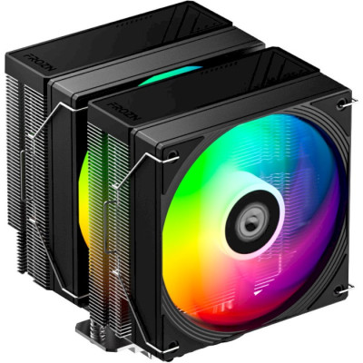 Кулер для процесора ID-Cooling FROZN A620 A620 PRO SE ARGB, 2x120 мм, 6 теплових трубок, алюміній/мідь, Intel: 1851, 1700, 1200, 115x, AMD: AM4/AM5, 300±200 ~ 2000±10% об/мин, 27.2dB(A) Max, 157х120х142 мм, 2x120mm 4-pin PWM, до 260 Вт