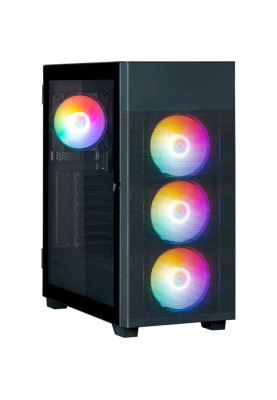 Корпус Zalman S5 NEO, Black, Mid Tower, без БЖ, для ATX / Micro ATX / Mini ITX, 1xUSB 3.0 / 1xUSB 2.0, макс. CPU - 165 мм / VGA - 390 мм, 4x120 мм RGB, бічна панель-дверцята із загартованого скла