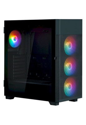 Корпус Zalman S5 NEO, Black, Mid Tower, без БЖ, для ATX / Micro ATX / Mini ITX, 1xUSB 3.0 / 1xUSB 2.0, макс. CPU - 165 мм / VGA - 390 мм, 4x120 мм RGB, бічна панель-дверцята із загартованого скла