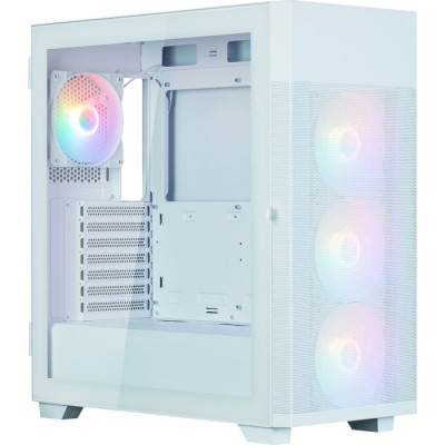 Корпус Zalman S5 NEO, White, Mid Tower, без БЖ, для ATX / Micro ATX / Mini ITX, 1xUSB 3.0 / 1xUSB 2.0, макс. CPU - 165 мм / VGA - 390 мм, 4x120 мм RGB, бічна панель-дверцята із загартованого скла