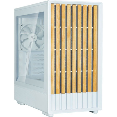 Корпус Zalman P10 Namu, White, Mini Tower, без БЖ, для Micro ATX / Mini ITX, 1xType-C / 1xUSB 3.0, макс. CPU - 173 мм / VGA - 340 мм, 3x120 мм, бічна панель із загартованого скла