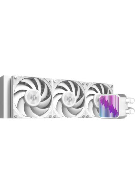 Система рідинного охолодження ID-Cooling DX360 MAX, White, Intel: 1851/1700/1200/115x, AMD: AM4/AM5, до 350 Вт, 3x120 DF-125-W (Zero rpm ready) 0-2150 об/хв, 32.5dB(A) Max, 38 мм товщина радіатора