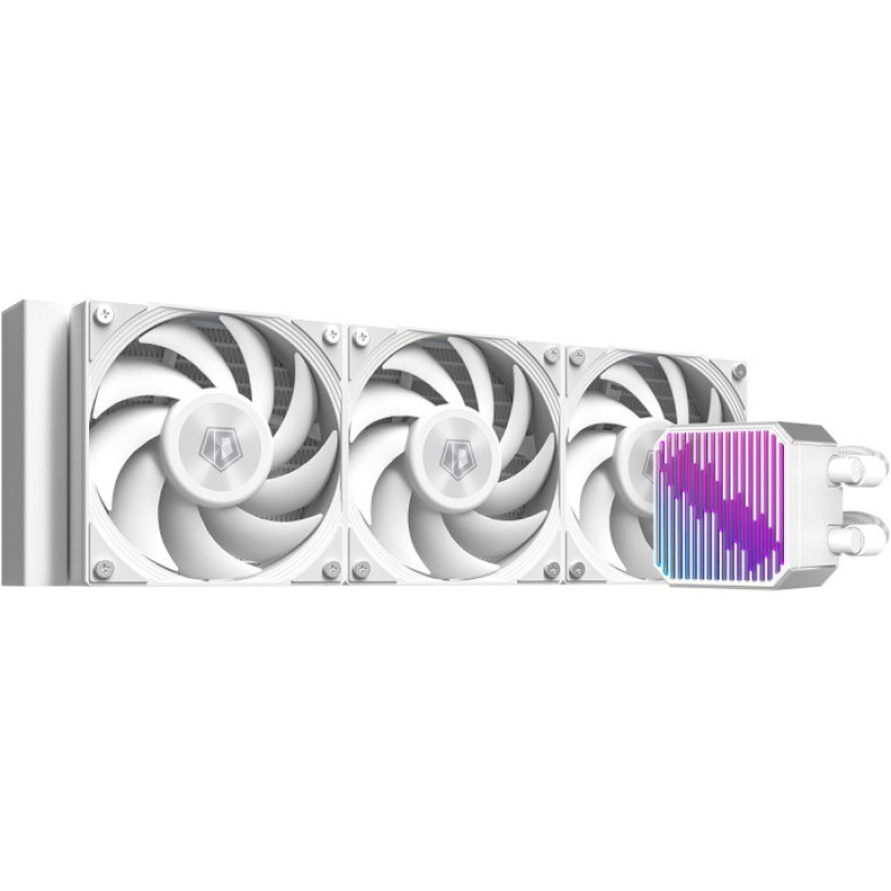 Система рідинного охолодження ID-Cooling DX360 MAX, White, Intel: 1851/1700/1200/115x, AMD: AM4/AM5, до 350 Вт, 3x120 DF-125-W (Zero rpm ready) 0-2150 об/хв, 32.5dB(A) Max, 38 мм товщина радіатора